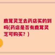 鹿茸灵芝去药店买的到吗(药店是否有鹿茸灵芝可购买？)