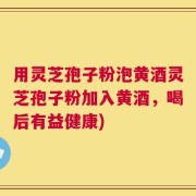 用灵芝孢子粉泡黄酒灵芝孢子粉加入黄酒，喝后有益健康)