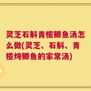 灵芝石斛青榄鲫鱼汤怎么做(灵芝、石斛、青榄炖鲫鱼的家常汤)