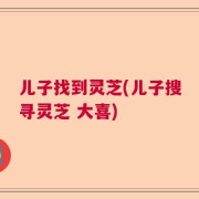 儿子找到灵芝(儿子搜寻灵芝 大喜)