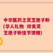 中华医药之灵芝孢子粉(华人礼物  珍贵灵芝孢子粉佳节馈赠)