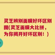 灵芝辨别面膜好坏区别图(灵芝面膜大比拼，为你揭开好坏区别！)