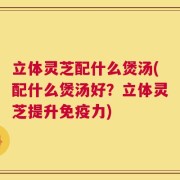 立体灵芝配什么煲汤(配什么煲汤好？立体灵芝提升免疫力)