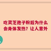 吃灵芝孢子粉后为什么会身体发热？让人意外