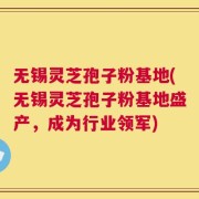 无锡灵芝孢子粉基地(无锡灵芝孢子粉基地盛产，成为行业领军)