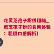 吃灵芝孢子粉很粗糙_灵芝孢子粉的食用体验：粗糙口感解析)