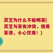 灵芝为什么不能喝茶(灵芝与茶有冲突，慎用茶渍，小心饮用！)