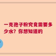 一克孢子粉究竟需要多少水？你想知道的