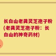 长白山老龚灵芝孢子粉(老龚灵芝孢子粉：长白山的神奇药材)