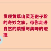 发现黄草山灵芝孢子粉的奇妙之旅，带你走进自然的馈赠与美味的碰撞