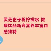 灵芝孢子粉柠檬水 健康饮品新宠营养丰富口感独特