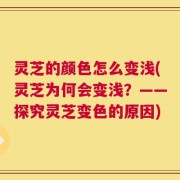 灵芝的颜色怎么变浅(灵芝为何会变浅？——探究灵芝变色的原因)