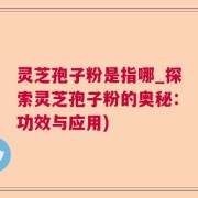灵芝孢子粉是指哪_探索灵芝孢子粉的奥秘：功效与应用)