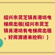 绍兴市灵芝镇肖港坊电梯房出租(绍兴市灵芝镇肖港坊有电梯房出租，好房源速来抢购！)