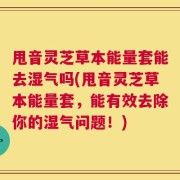 甩音灵芝草本能量套能去湿气吗(甩音灵芝草本能量套，能有效去除你的湿气问题！)