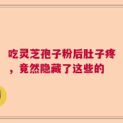 吃灵芝孢子粉后肚子疼，竟然隐藏了这些的