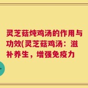 灵芝菇炖鸡汤的作用与功效(灵芝菇鸡汤：滋补养生，增强免疫力