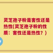 灵芝孢子粉是害性还是热性(灵芝孢子粉的性质：害性还是热性？)