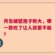 丹东破壁孢子粉大，哪一款吃了让人欲罢不能？
