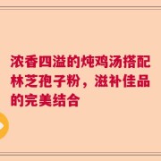 浓香四溢的炖鸡汤搭配林芝孢子粉，滋补佳品的完美结合