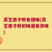 灵芝孢子粉有捂味(灵芝孢子粉的味道有异味)