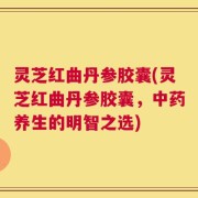 灵芝红曲丹参胶囊(灵芝红曲丹参胶囊，中药养生的明智之选)