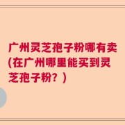 广州灵芝孢子粉哪有卖(在广州哪里能买到灵芝孢子粉？)