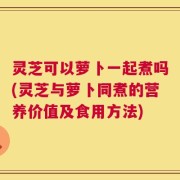 灵芝可以萝卜一起煮吗(灵芝与萝卜同煮的营养价值及食用方法)