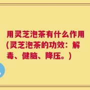 用灵芝泡茶有什么作用(灵芝泡茶的功效：解毒、健脑、降压。)