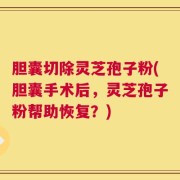 胆囊切除灵芝孢子粉(胆囊手术后，灵芝孢子粉帮助恢复？)