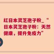 红日本灵芝孢子粉_“日本灵芝孢子粉:天然健康,提升免疫力”