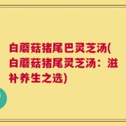 白蘑菇猪尾巴灵芝汤(白蘑菇猪尾灵芝汤：滋补养生之选)
