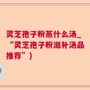 灵芝孢子粉蒸什么汤_“灵芝孢子粉滋补汤品推荐”)