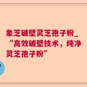 象芝破壁灵芝孢子粉_“高效破壁技术,纯净灵芝孢子粉”