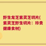 野生龙芝紫灵芝切片(紫灵芝野生切片：珍贵健康食材)