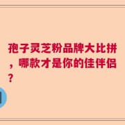 孢子灵芝粉品牌大比拼，哪款才是你的佳伴侣？