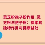 灵芝粉孢子粉作用_灵芝粉与孢子粉：探索其独特作用与健康益处