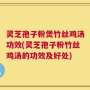 灵芝孢子粉煲竹丝鸡汤功效(灵芝孢子粉竹丝鸡汤的功效及好处)