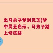 出马弟子梦到灵芝(梦中灵芝启示，马弟子踏上修炼路
