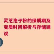 灵芝孢子粉的保质期及变质时间解析与存储建议