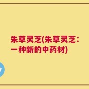 朱草灵芝(朱草灵芝：一种新的中药材)