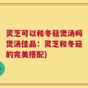 灵芝可以和冬菇煲汤吗煲汤佳品：灵芝和冬菇的完美搭配)