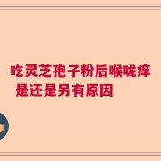 吃灵芝孢子粉后喉咙痒 是还是另有原因