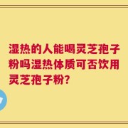 湿热的人能喝灵芝孢子粉吗湿热体质可否饮用灵芝孢子粉？
