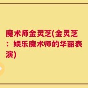 魔术师金灵芝(金灵芝：娱乐魔术师的华丽表演)