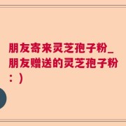 朋友寄来灵芝孢子粉_朋友赠送的灵芝孢子粉：)