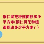 铜仁灵芝种植面积多少平方米(铜仁灵芝种植面积达多少平方米？)