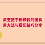 灵芝孢子粉颗粒的佳食用方法与搭配技巧分享