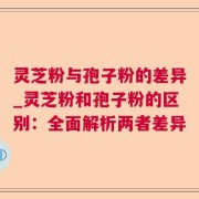 灵芝粉与孢子粉的差异_灵芝粉和孢子粉的区别:全面解析两者差异