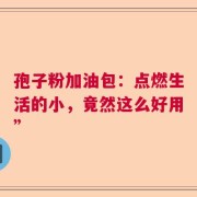 孢子粉加油包：点燃生活的小，竟然这么好用”